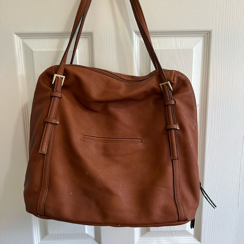 Brown laptop bag